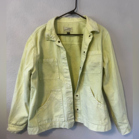 Women’s lime green, neon, jean jacket size extra large - Picture 3 of 12